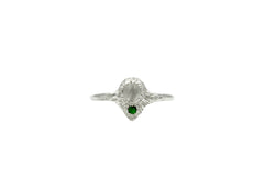 Beacon Ring with Moonstone and Emerald