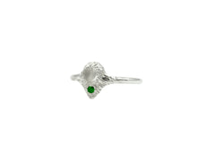 Beacon Ring with Moonstone and Emerald