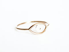 gold evil eye ring