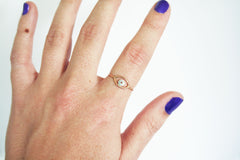 simple evil eye ring 