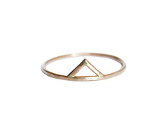 Thin Gold Spike Ring 