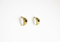 Gold Bright Eye Earrings