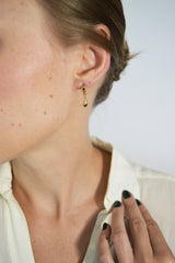 Gold Teary Eye Earrings
