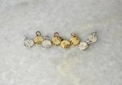 Tiny Stars Initial Charm Necklace, Yellow Brass and Gold Filled Chain