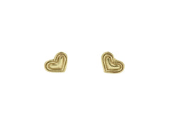 Gold tone Heart Earrings