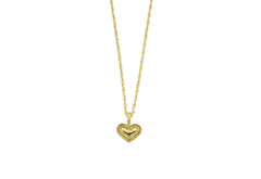 gold tone little heart necklace