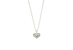 silver tone little heart necklace