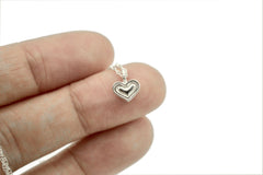 silver little heart necklace