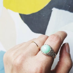 Serenity Ring - Mint Chrysoprase - sz. 7.5