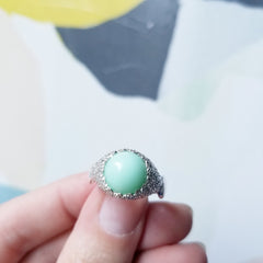 Serenity Ring - Mint Chrysoprase - sz. 7.5