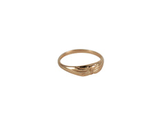 14K Rose Gold Cat Ring