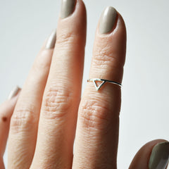 Silver Spike Knuckle Ring
