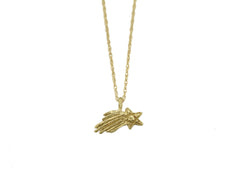gold tone shooting star necklace