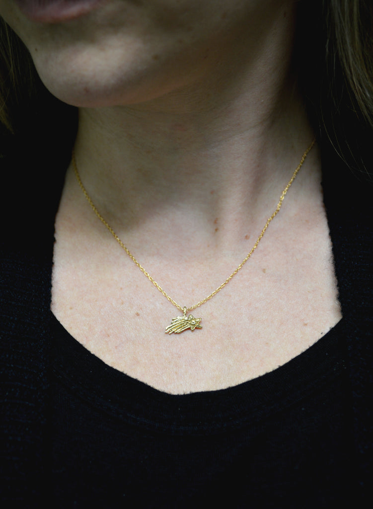 14K Gold-fill Shooting Star necklace with small chain