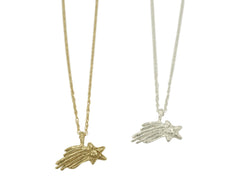 gold and silver shooting star necklace