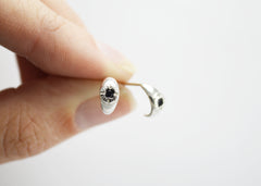 Silver Bright Eye Earrings