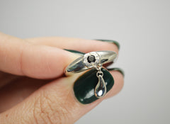 Silver Teary Eye Ring