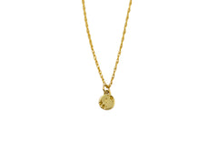 Tiny Stars Initial Charm Necklace, Yellow Brass and Gold Filled Chain