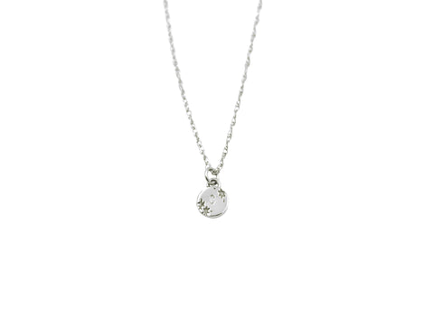 Tiny Stars Initial Charm Necklace, Sterling Silver