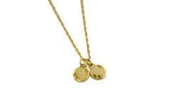 Tiny Stars Initial Charm Necklace, Yellow Brass and Gold Filled Chain