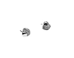 Small Silver Sun Stud Earrings