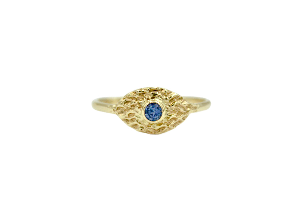 14k Water Ring with Montana Sapphire
