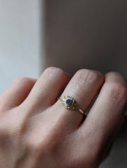 14k Water Ring with Montana Sapphire