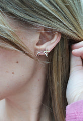 Small Silver Arc Studs