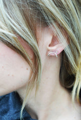 Small Silver Arc Studs