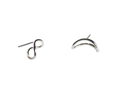 Small Silver Arc Studs