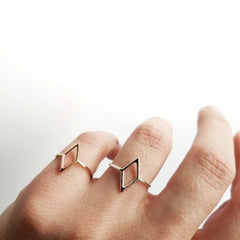 Thin Diamond Shape Ring